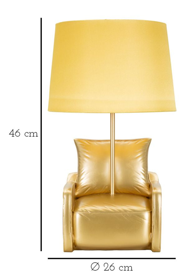 Tafellamp Midcentury Yellow Ø 26×46 cm