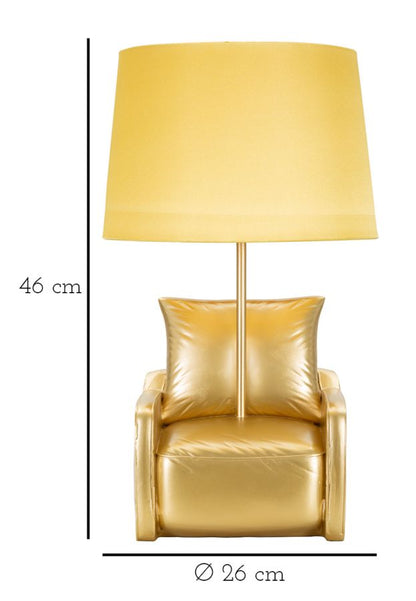 Tafellamp Midcentury Yellow Ø 26×46 cm