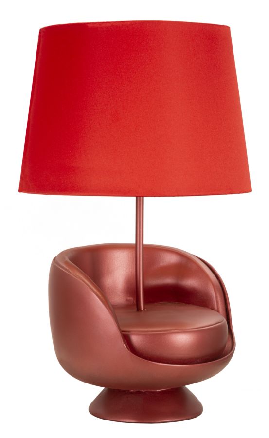 Tafellamp Midcentury Red Ø 26×43 cm