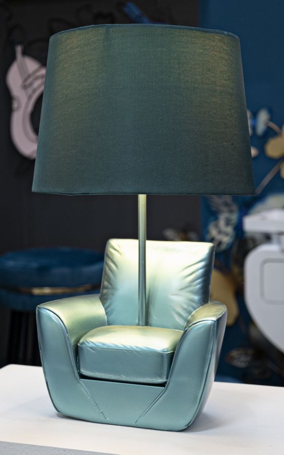 Tafellamp Midcentury Turquoise Ø 26×43 cm