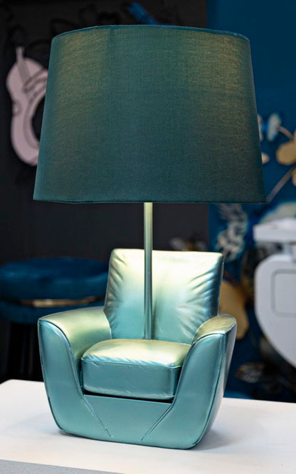 Tafellamp Midcentury Turquoise Ø 26×43 cm