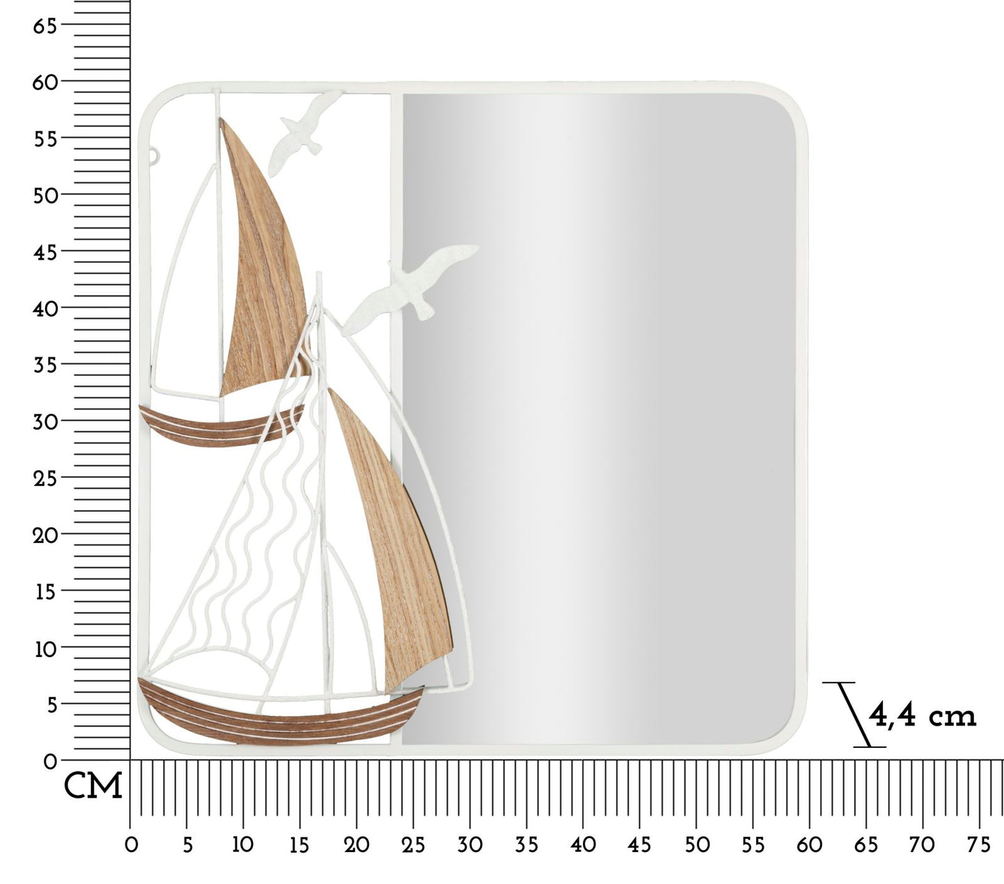 Spiegel Adriatic 60×4,4×60 cm