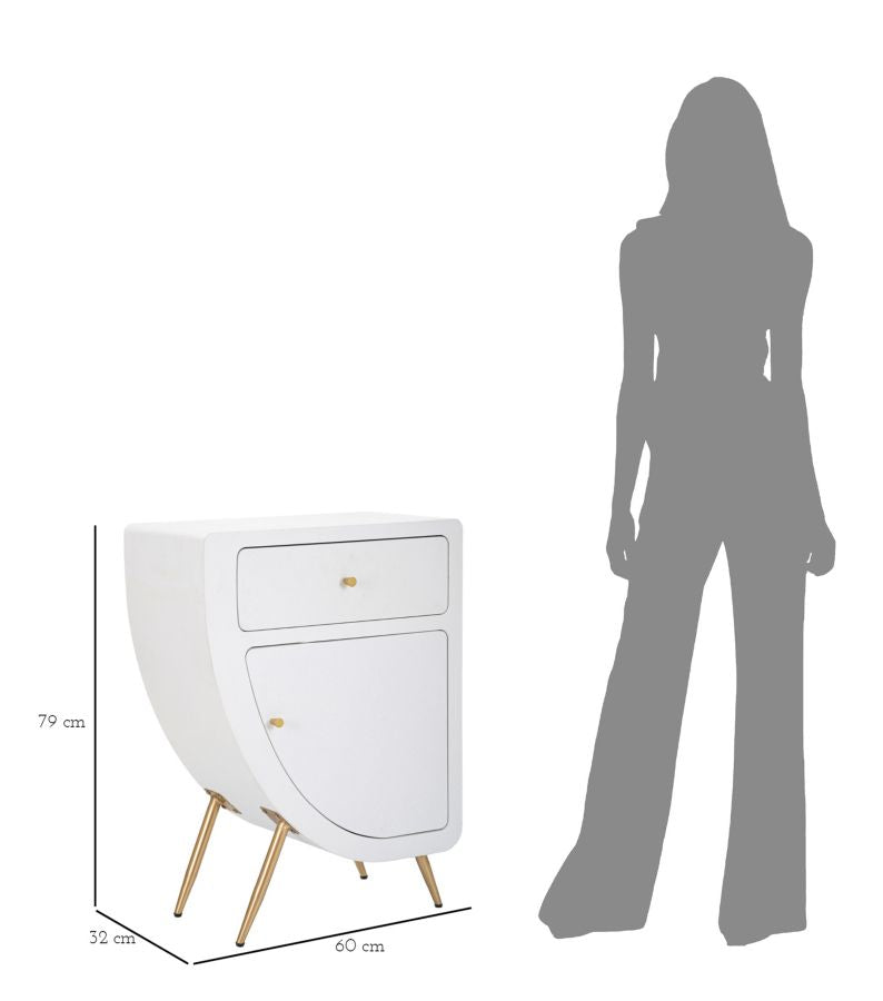 Nachtkastje Tall Bedside Venus 60×32×79 cm