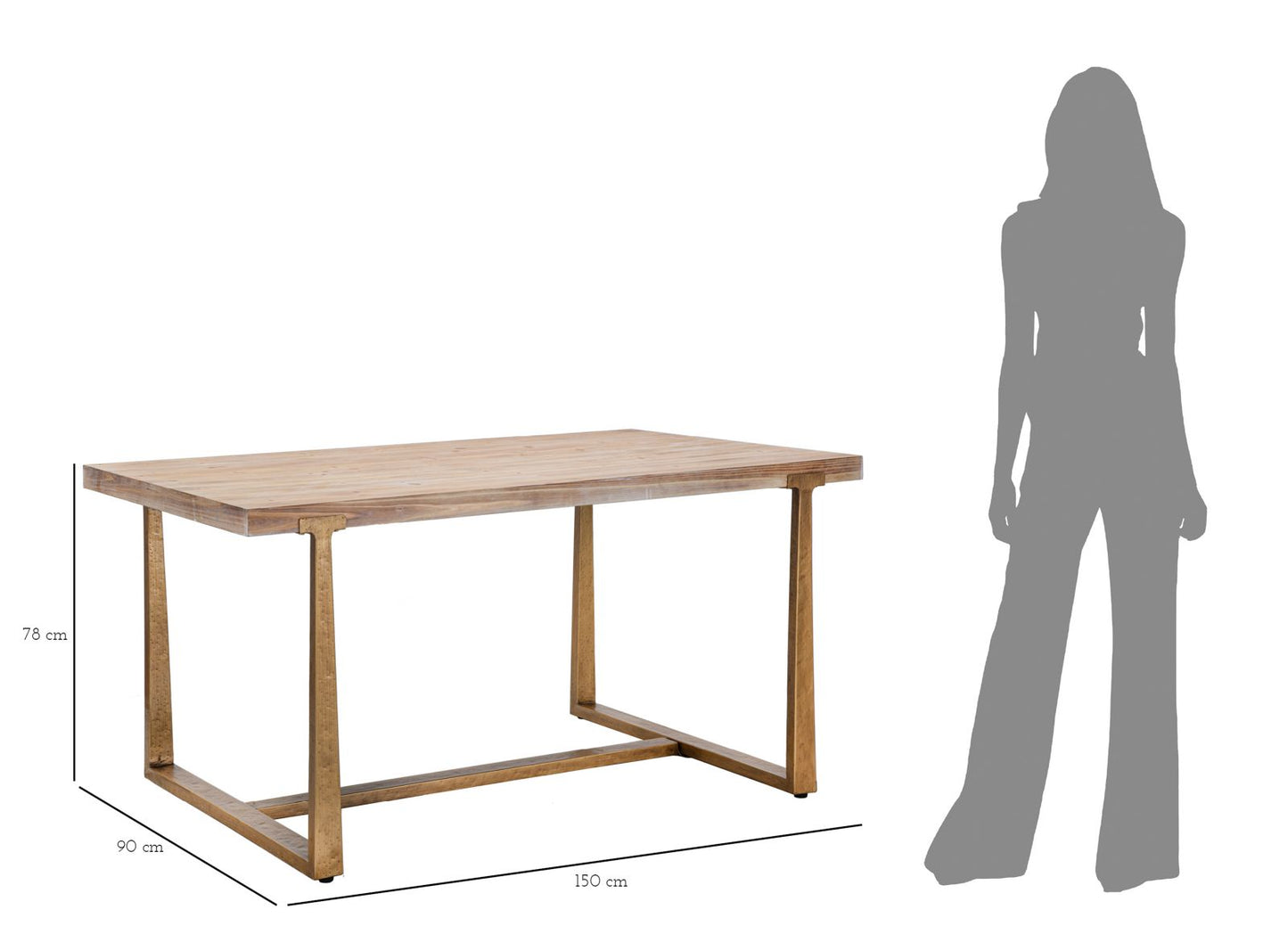 Eettafel Ankara 150×90×78 cm