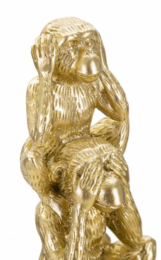 Decoratie Monkeys Tower Ø 10,5×30 cm