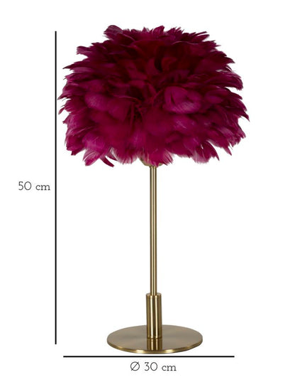 Tafel Lampball Feather Bordeaux Ø 30×50 cm