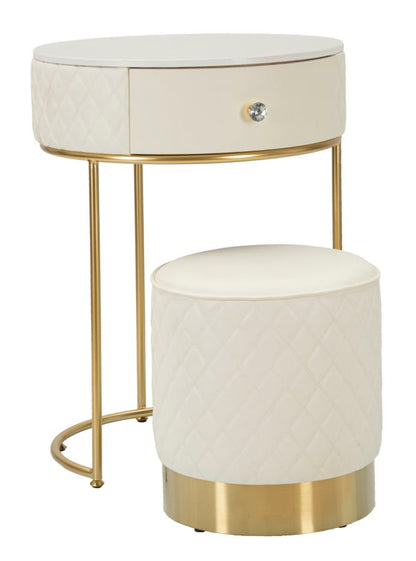 Nachtkastje met kruk Tall Bedside With Stool Sharon Ø 52×70 cm