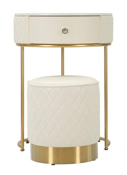 Nachtkastje met kruk Tall Bedside With Stool Sharon Ø 52×70 cm