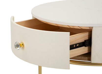 Nachtkastje met kruk Tall Bedside With Stool Sharon Ø 52×70 cm