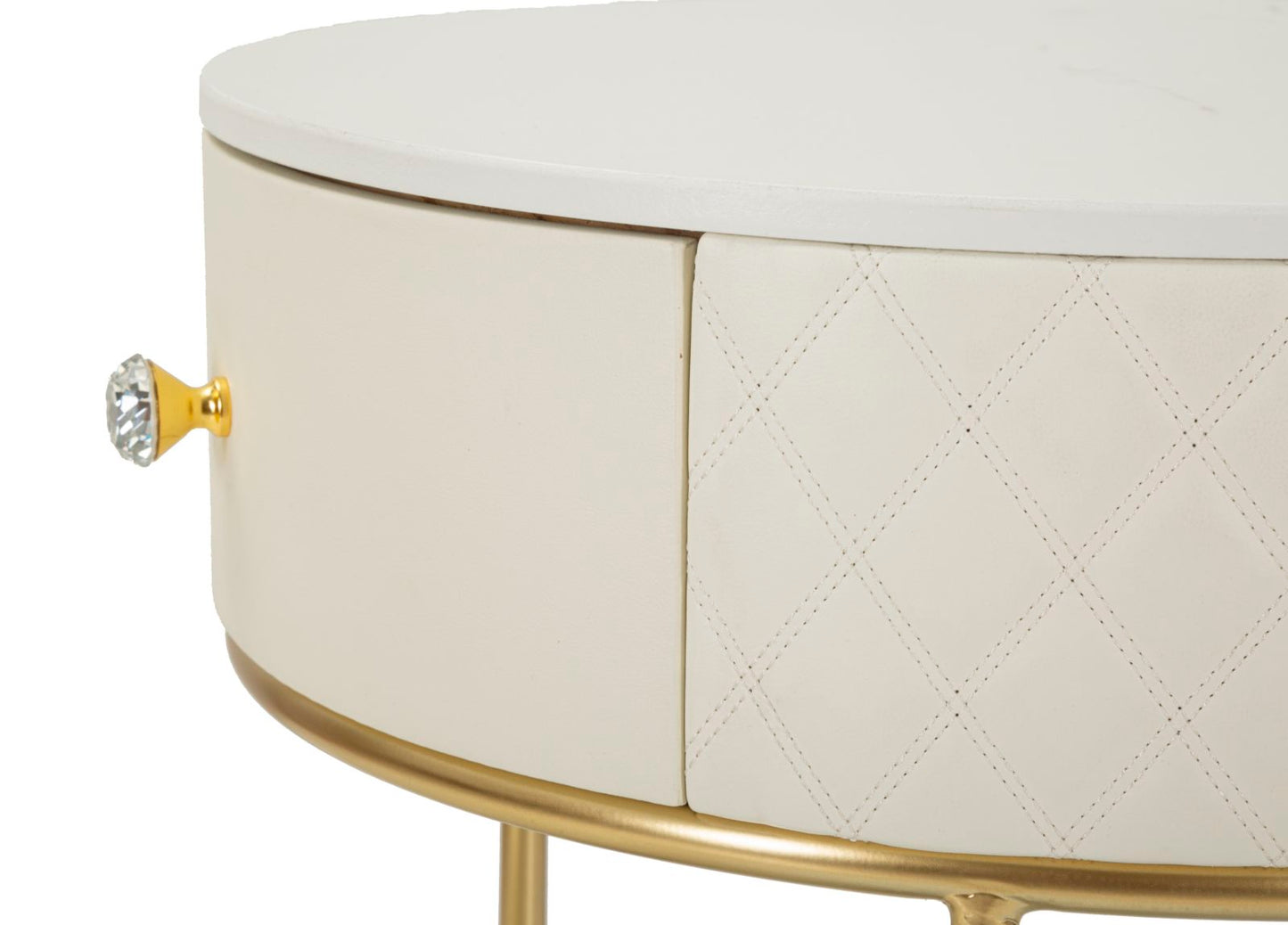 Nachtkastje met kruk Tall Bedside With Stool Sharon Ø 52×70 cm