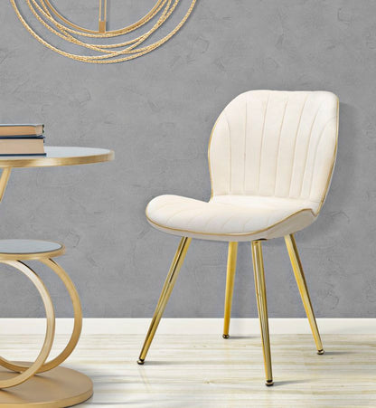 Stoel Paris Chair Space Cream/gold Set 2 Pz 46×58×77 cm