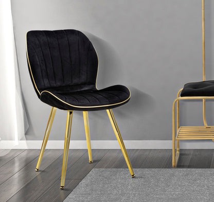 Stoel Paris Chair Space Black/gold Set 2 Pz 46×58×77 cm