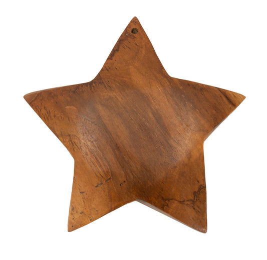 Decoratie Bintang Sculpture Teak Ø 19×5 cm