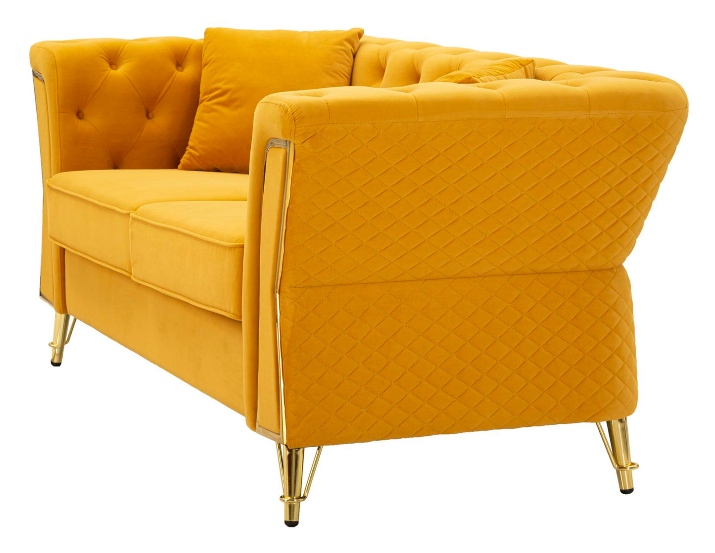 Bank Emy Mustard With Cushions 162×83×76 cm