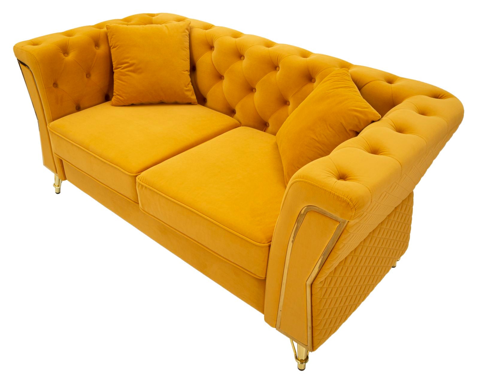 Bank Emy Mustard With Cushions 162×83×76 cm