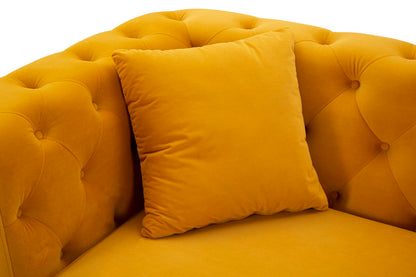 Bank Emy Mustard With Cushions 162×83×76 cm
