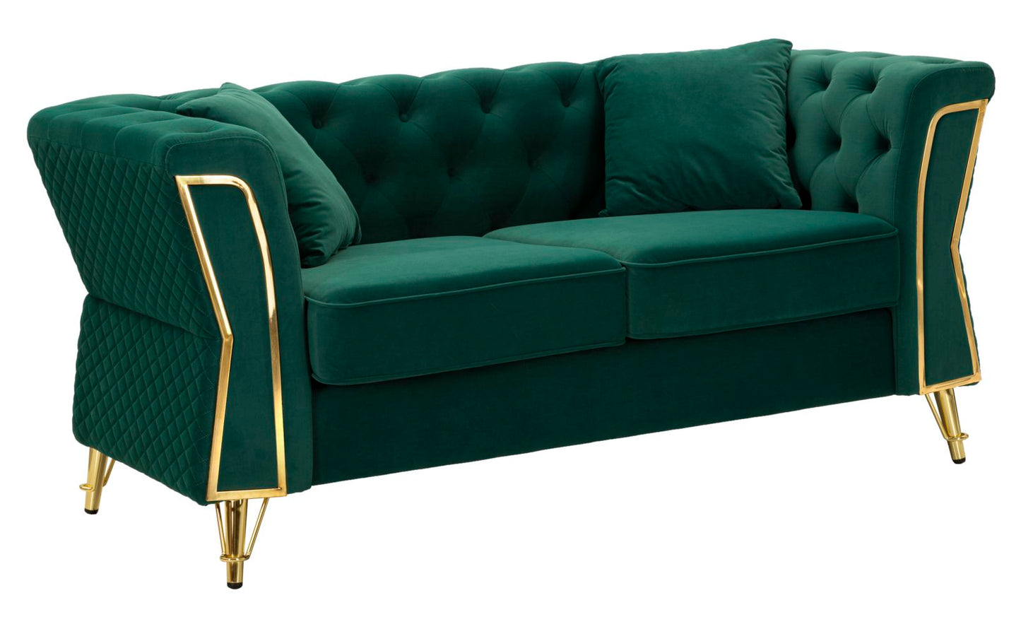 Bank Emy Green With Cushionscm 162x83x76