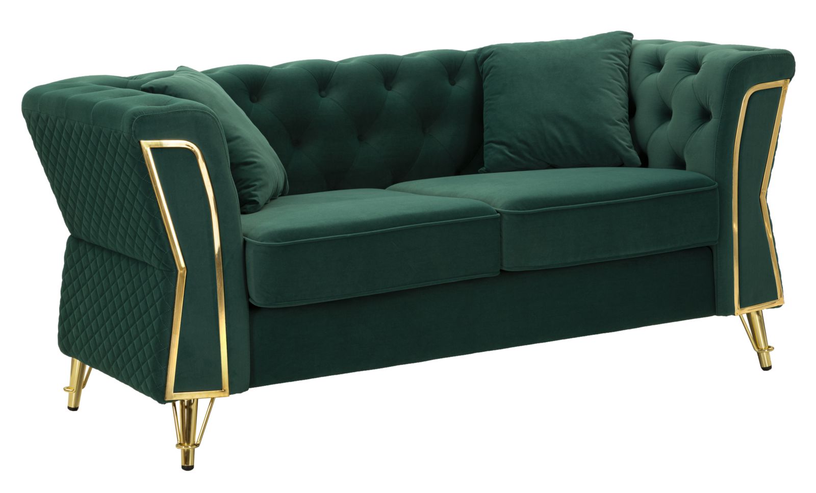 Bank Emy Green With Cushionscm 162x83x76