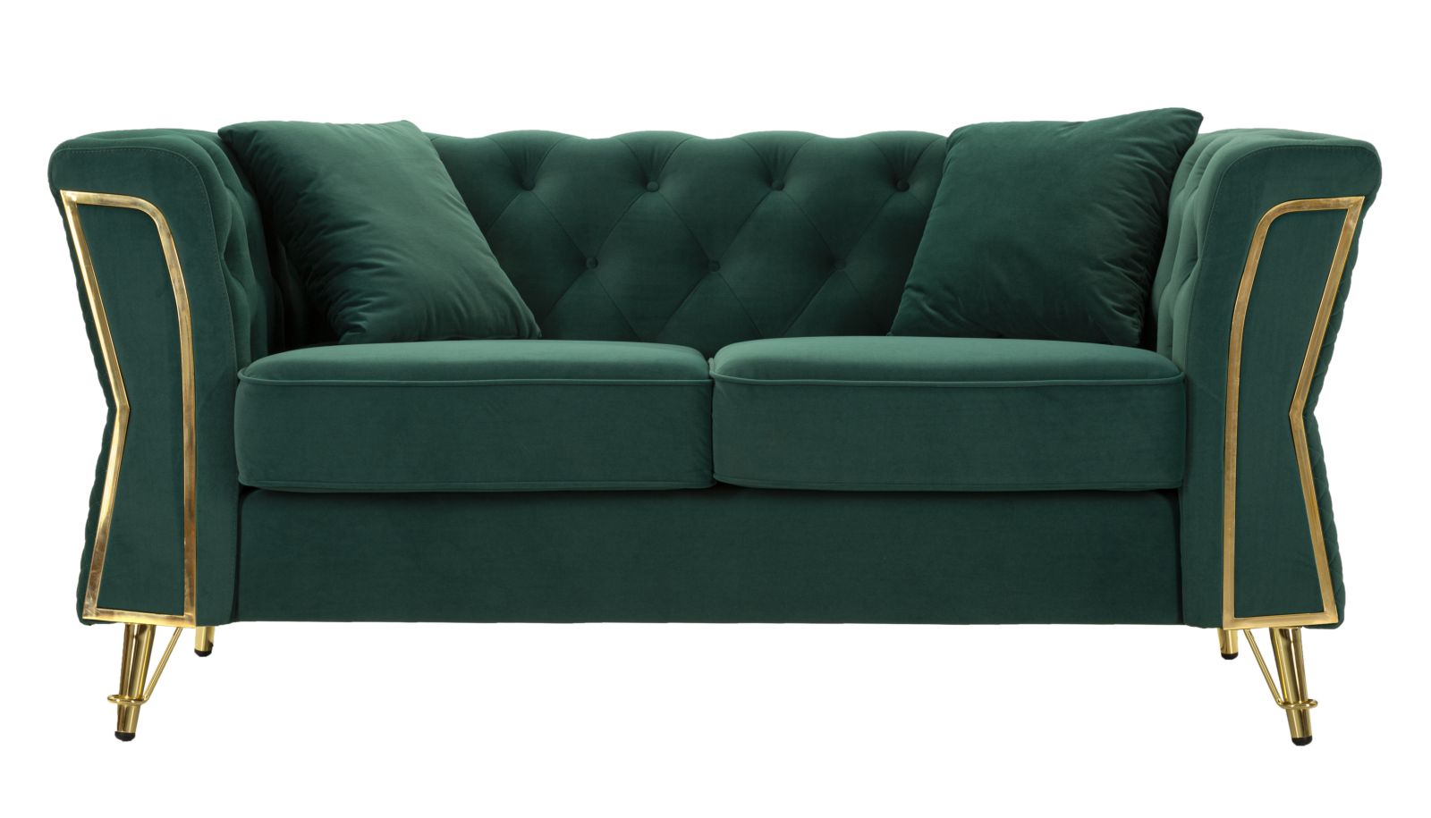 Bank Emy Green With Cushionscm 162x83x76