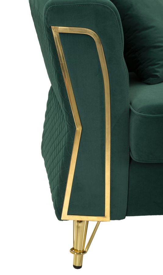 Bank Emy Green With Cushionscm 162x83x76
