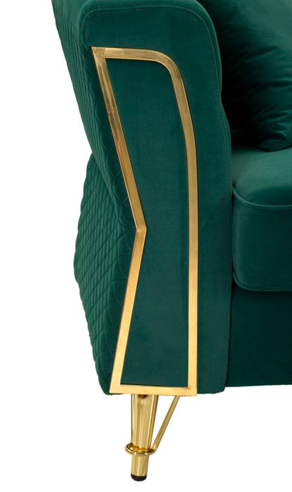 Bank Emy Green With Cushionscm 162x83x76