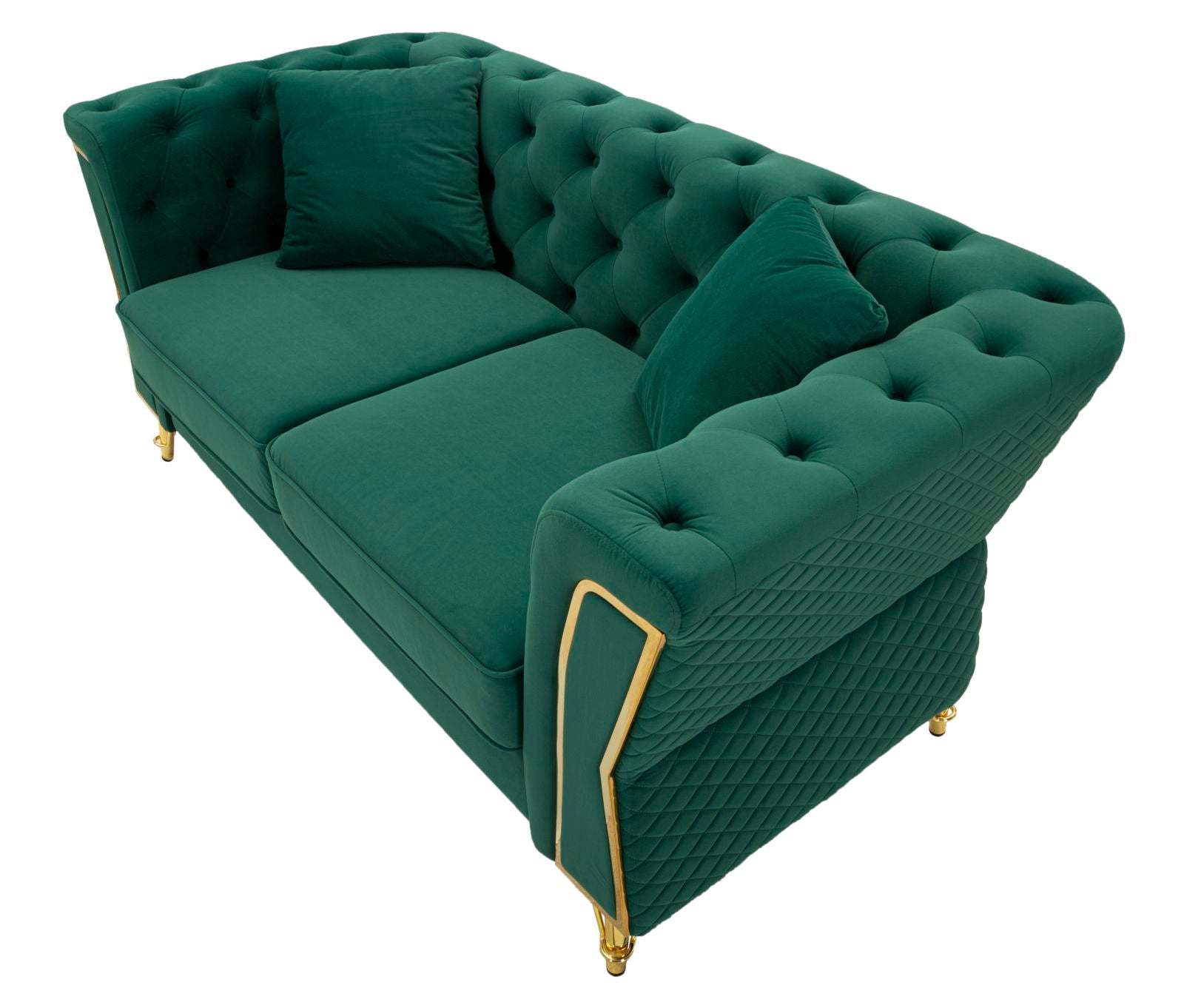 Bank Emy Green With Cushionscm 162x83x76