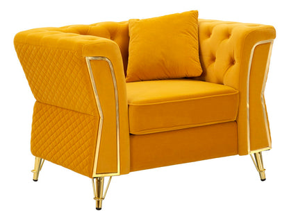 Fauteuil Emy Mustard With Cushion 104×83×76 cm