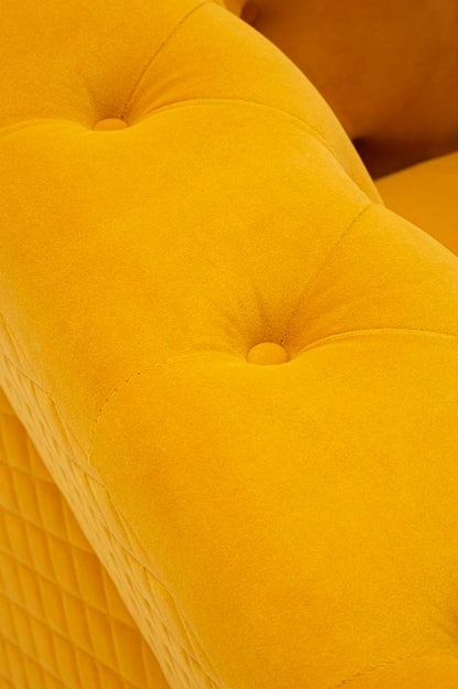 Fauteuil Emy Mustard With Cushion 104×83×76 cm