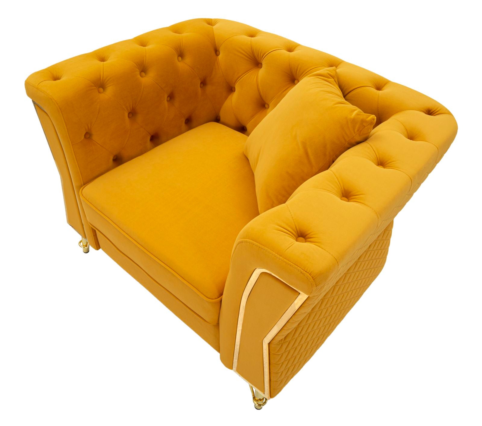 Fauteuil Emy Mustard With Cushion 104×83×76 cm