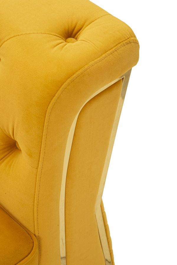 Fauteuil Emy Mustard With Cushion 104×83×76 cm
