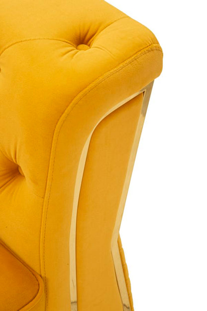 Fauteuil Emy Mustard With Cushion 104×83×76 cm