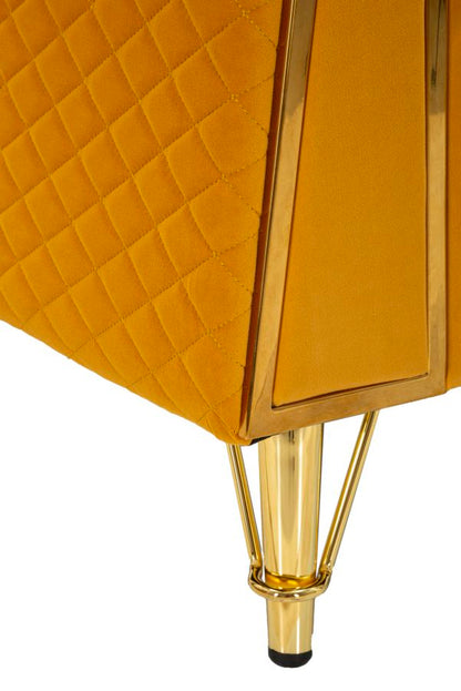 Fauteuil Emy Mustard With Cushion 104×83×76 cm