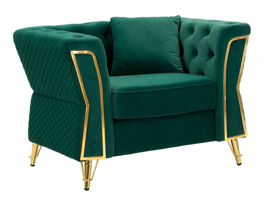 Fauteuil Emy Green With Cushion 104×83×76 cm