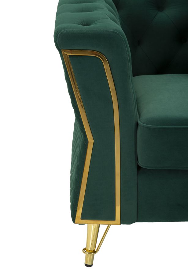 Fauteuil Emy Green With Cushion 104×83×76 cm