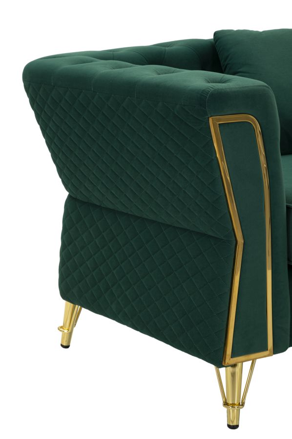 Fauteuil Emy Green With Cushion 104×83×76 cm