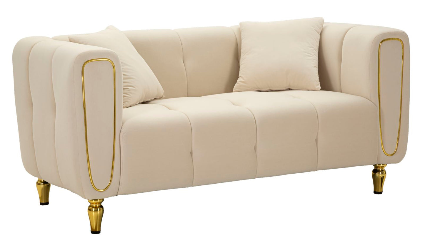 Bank Alma Cream With Cushions 155×81×71 cm