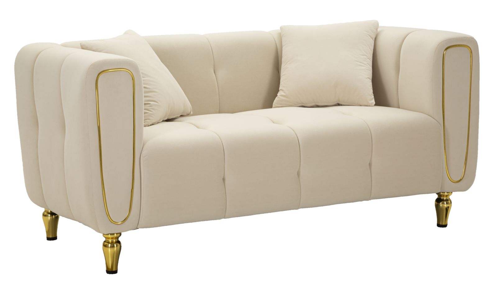 Bank Alma Cream With Cushions 155×81×71 cm