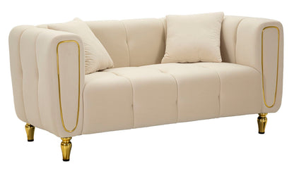 Bank Alma Cream With Cushions 155×81×71 cm