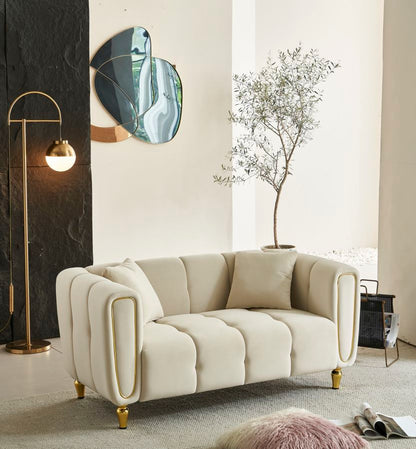 Bank Alma Cream With Cushions 155×81×71 cm