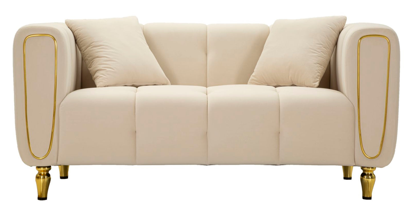 Bank Alma Cream With Cushions 155×81×71 cm