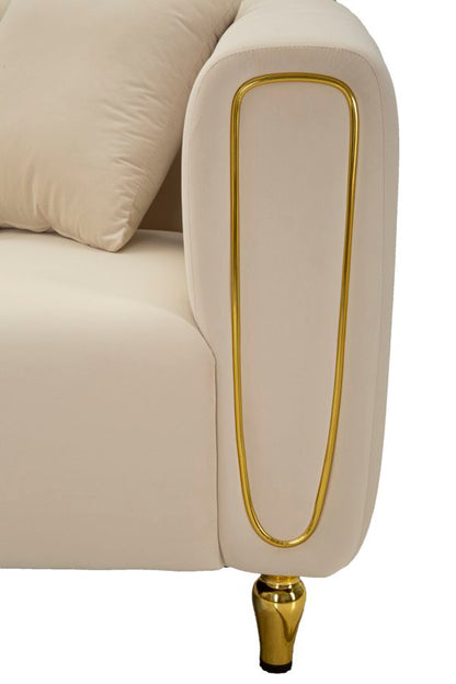 Bank Alma Cream With Cushions 155×81×71 cm