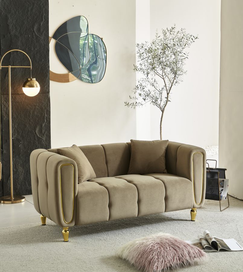 Bank Alma Grey With Cushions 155×81×71 cm