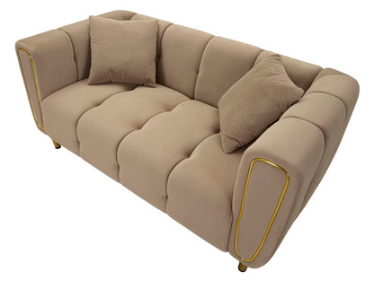 Bank Alma Grey With Cushions 155×81×71 cm