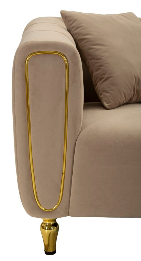 Bank Alma Grey With Cushions 155×81×71 cm