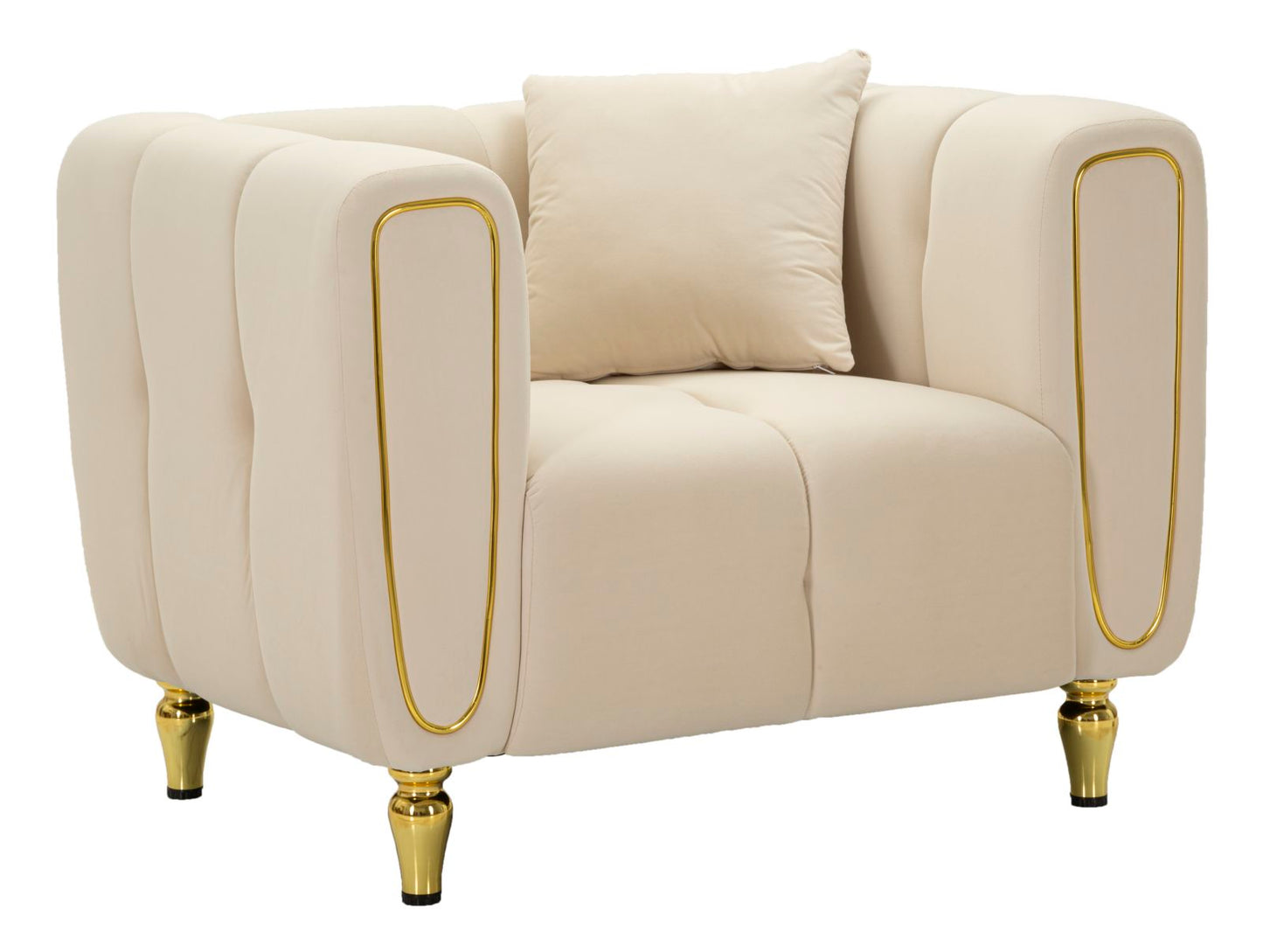 Fauteuil Alma Cream With Cushion 97×81×71 cm