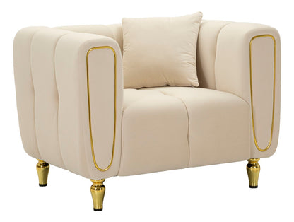 Fauteuil Alma Cream With Cushion 97×81×71 cm