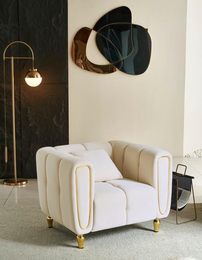 Fauteuil Alma Cream With Cushion 97×81×71 cm