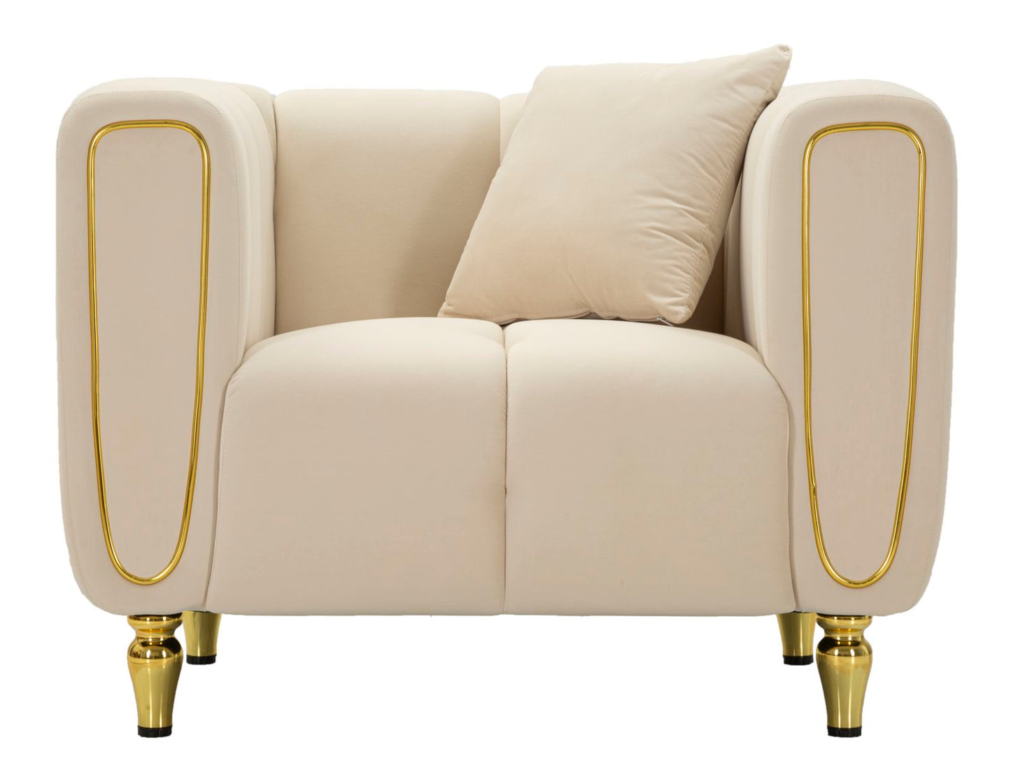 Fauteuil Alma Cream With Cushion 97×81×71 cm