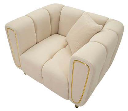 Fauteuil Alma Cream With Cushion 97×81×71 cm