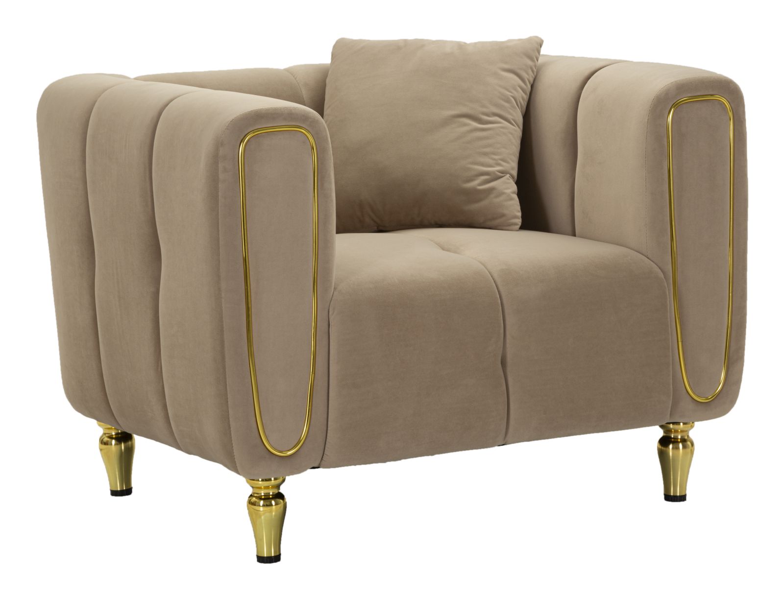 Fauteuil Alma Grey With Cushion 97×81×71 cm